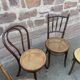 Set of 4 Mismatched wooden bistro chairs