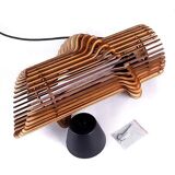 Suspension lanterne | Lumière unique en bois naturel