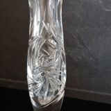 1 carved crystal vase from the 80s