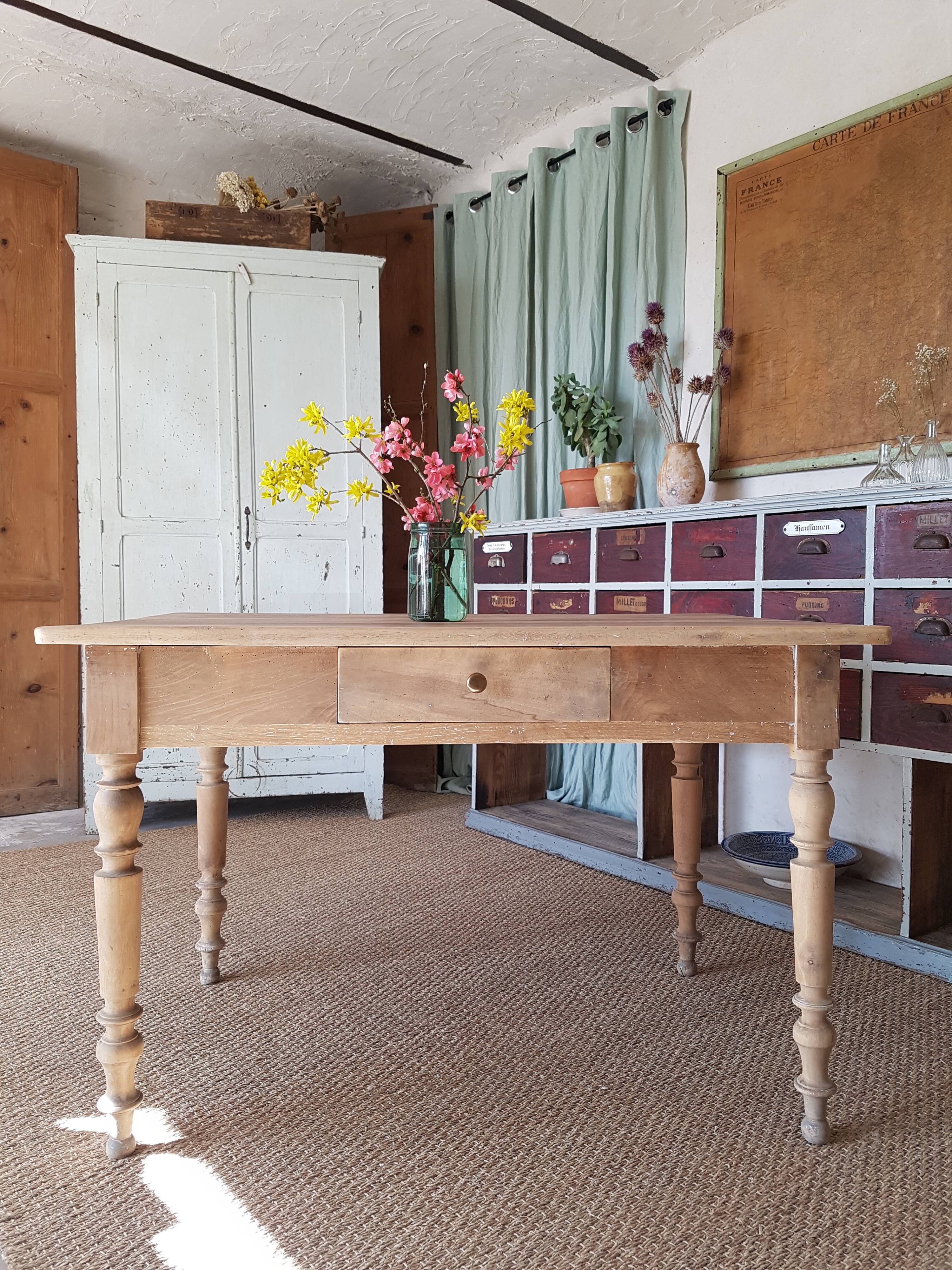 Farmhouse table turned legs
