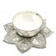 Art Deco sugar bowl, silver-plated brass, Poland, 1920s