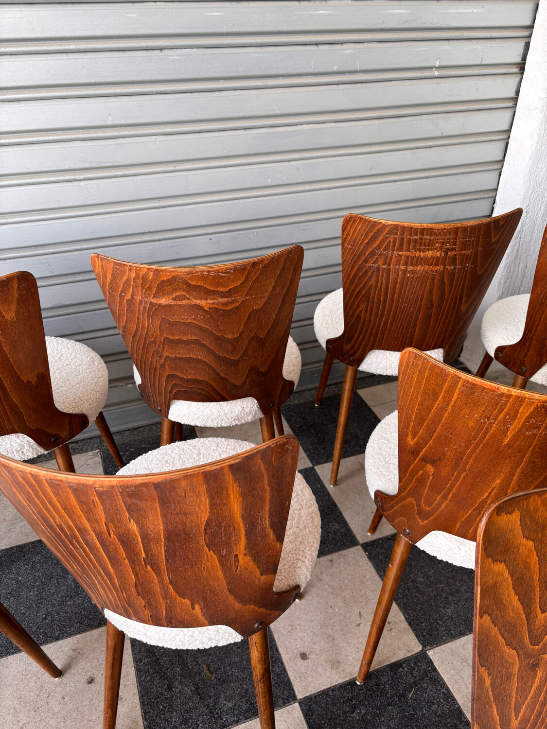 Set of 14 Baumann bistro chairs