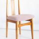 Boucle chair in pink, mid-century modernist, designed by M. Zielinski, Europe, 1960s.