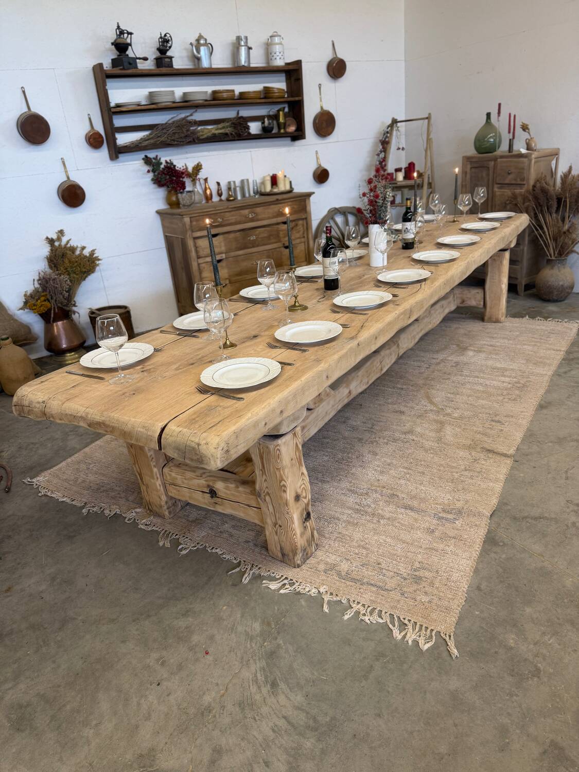 Very large renovated farmhouse table