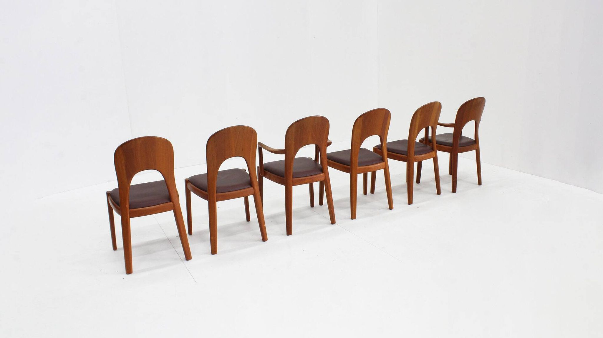 Vintage Danish dining chairs by Niels Koefoed for Koefoeds Hornslet, set of 6