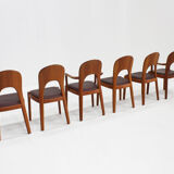 Vintage Danish dining chairs by Niels Koefoed for Koefoeds Hornslet, set of 6