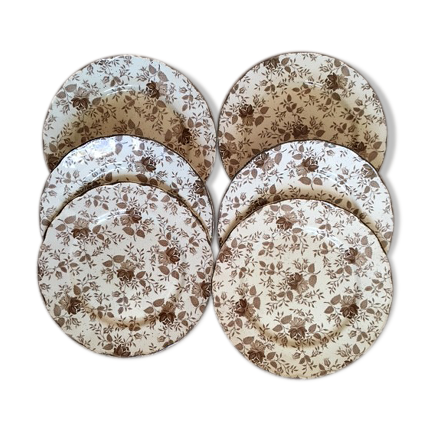 Lot 6 assiettes plates