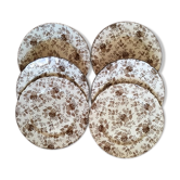 Lot 6 assiettes plates