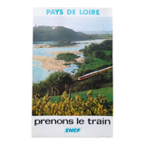 Old poster SNCF Pays de Loire Champtoceaux 1976