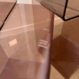 Set of 5 smoked Plexiglas lockers