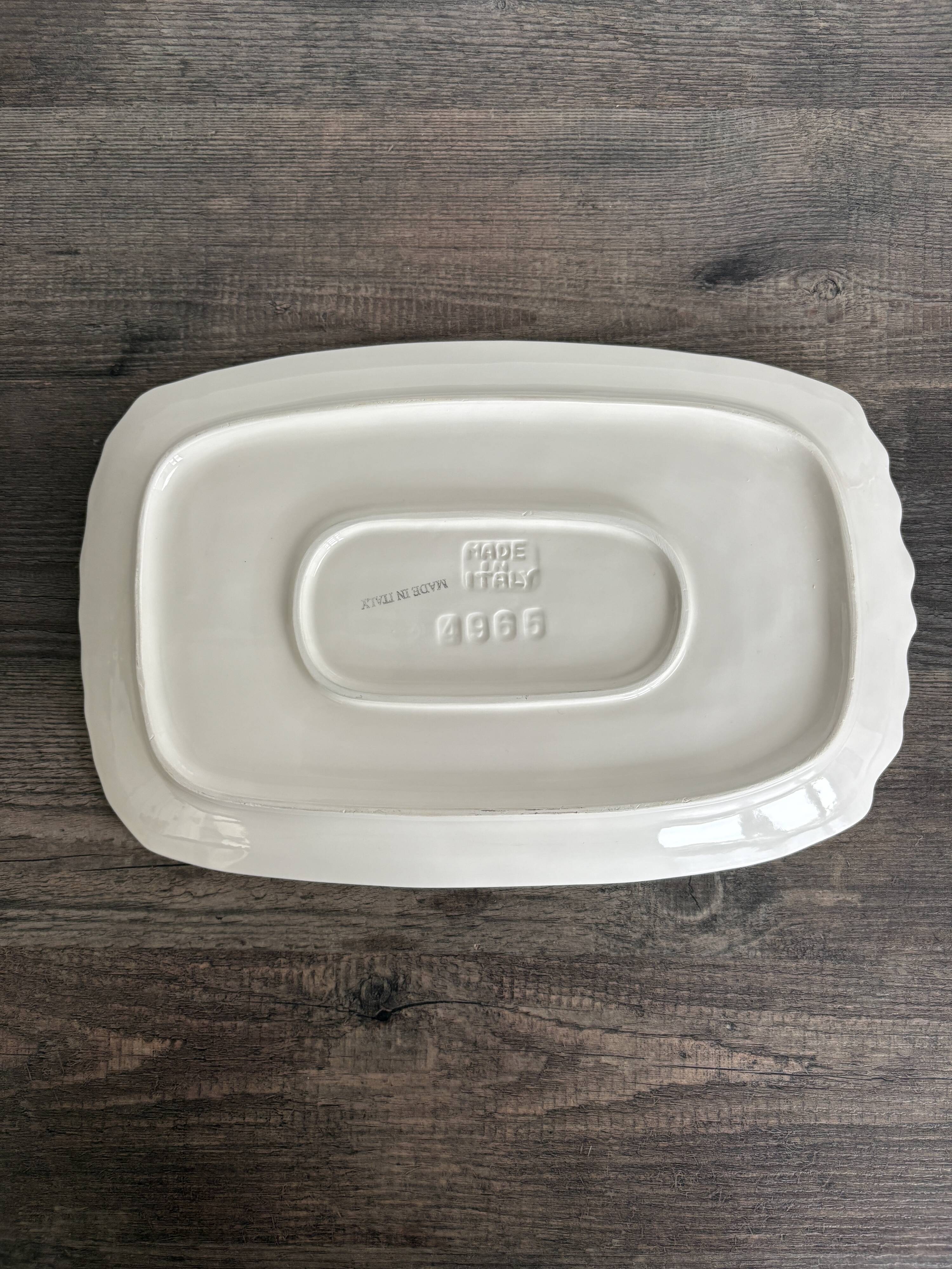 Vintage White Ceramic Asparagus Dish