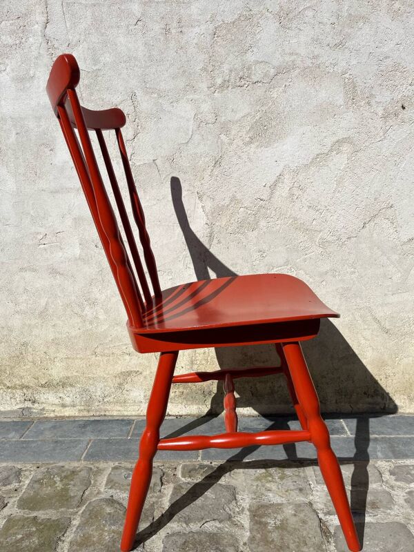 Chaise baumann rouge brique