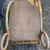 1960 Wicker Rolling Bar