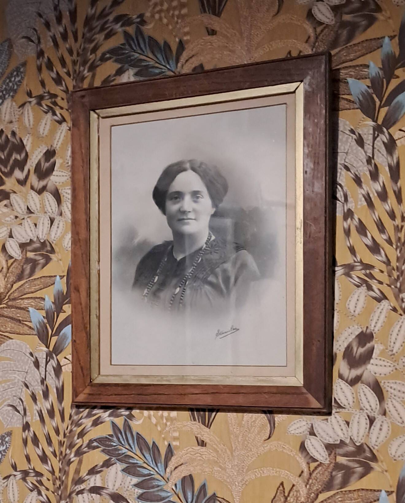 Lot of 2 victorian couple photo frames portrait ancestor painting woman and man xix france