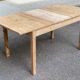 Table à manger scandinave rectangulaire extensible rénovée en pin massif br