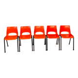 Chaise d'écolier orange