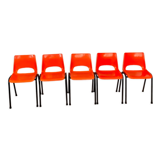 Orange school chair