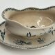Saucière terre de fer, motifs nénuphars