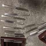 Box 24 silver metal knives, Ravinet Denfert