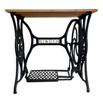 Side table with cast iron legs SINGER