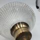 Pair of brass and glass wall lamps