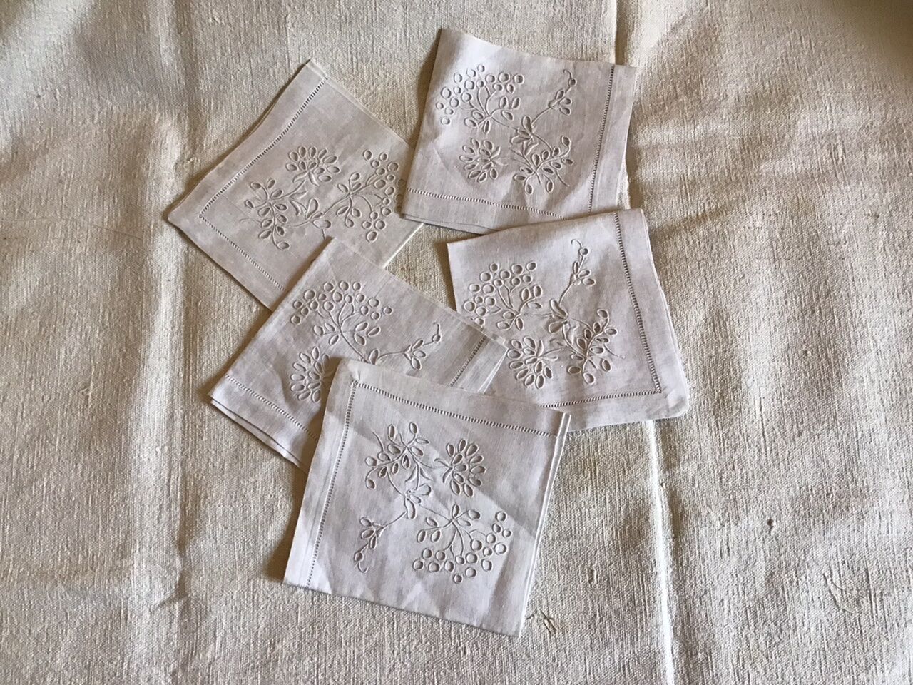 Set of 5 linen towels