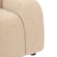 A pair of large and comfortable beige fabric armchairs. Contemporary.