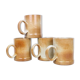 Set de 4 mugs en grès, poterie artisanale, 1980