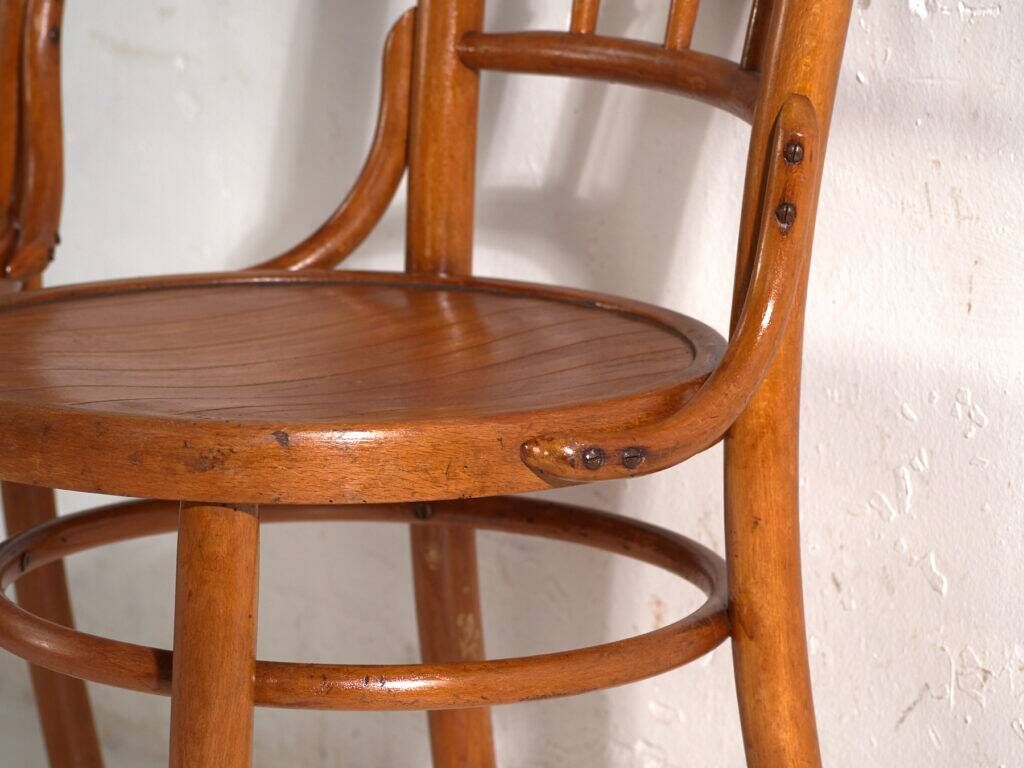 Antique bentwood chairs in Thonet style – Hungary, circa 1960 #8 – Set of 2 pieces
