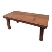 Brutalist Coffee Table Oak 60 70 Modernist Mid Century Vintage
