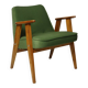 Fauteuil vintage en velours d'herbe verte chaise en bois salon