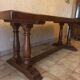 Grande table monastère en noyer français – 220 × 90 cm
