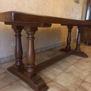 Grande table monastère en noyer français – 220 × 90 cm