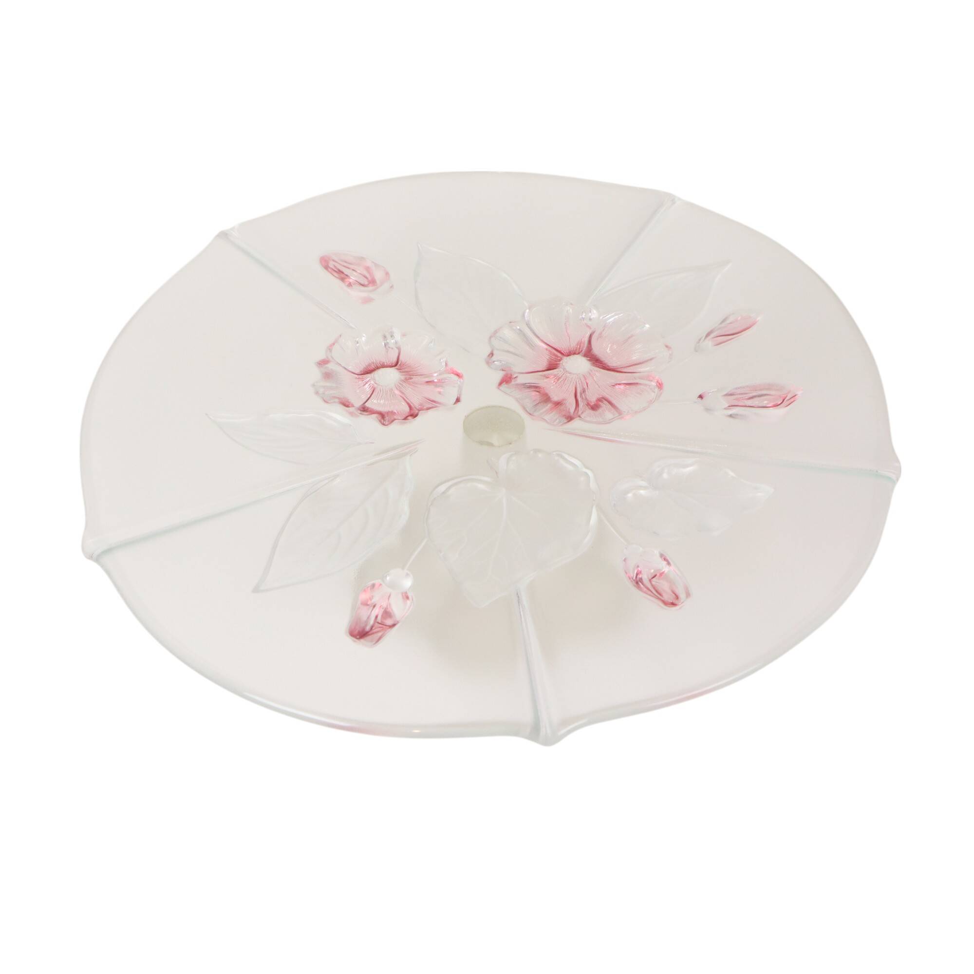 Vintage Glass Cake Stand Cake Plateau Flowers Mikasa Calypso