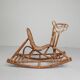 Cheval à bascule vintage en bambou, années 1960