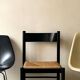 Modernist chair in wood and rope, France 1950