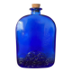 Vintage cobalt blue glass bottle – Retro decorative bottle – Floor