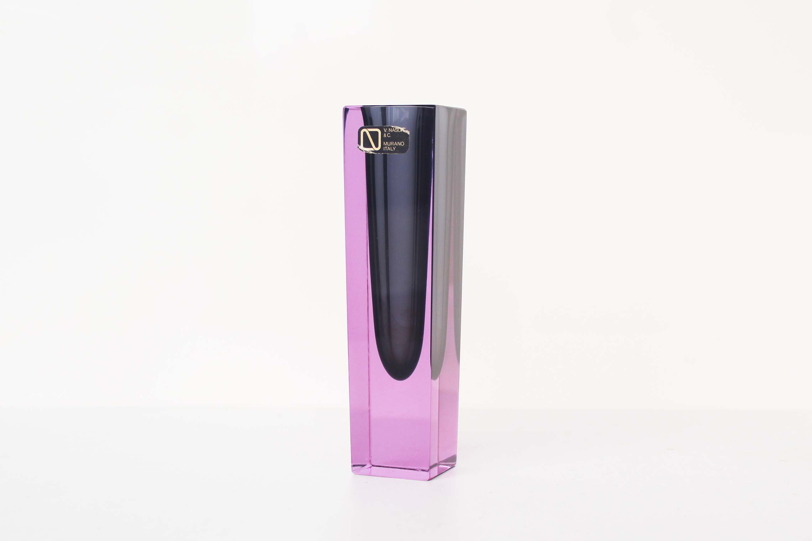 Murano Sommerso Facetted Vase & Bowl set