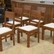 Ensemble de 6 chaises brutalistes 1960’s