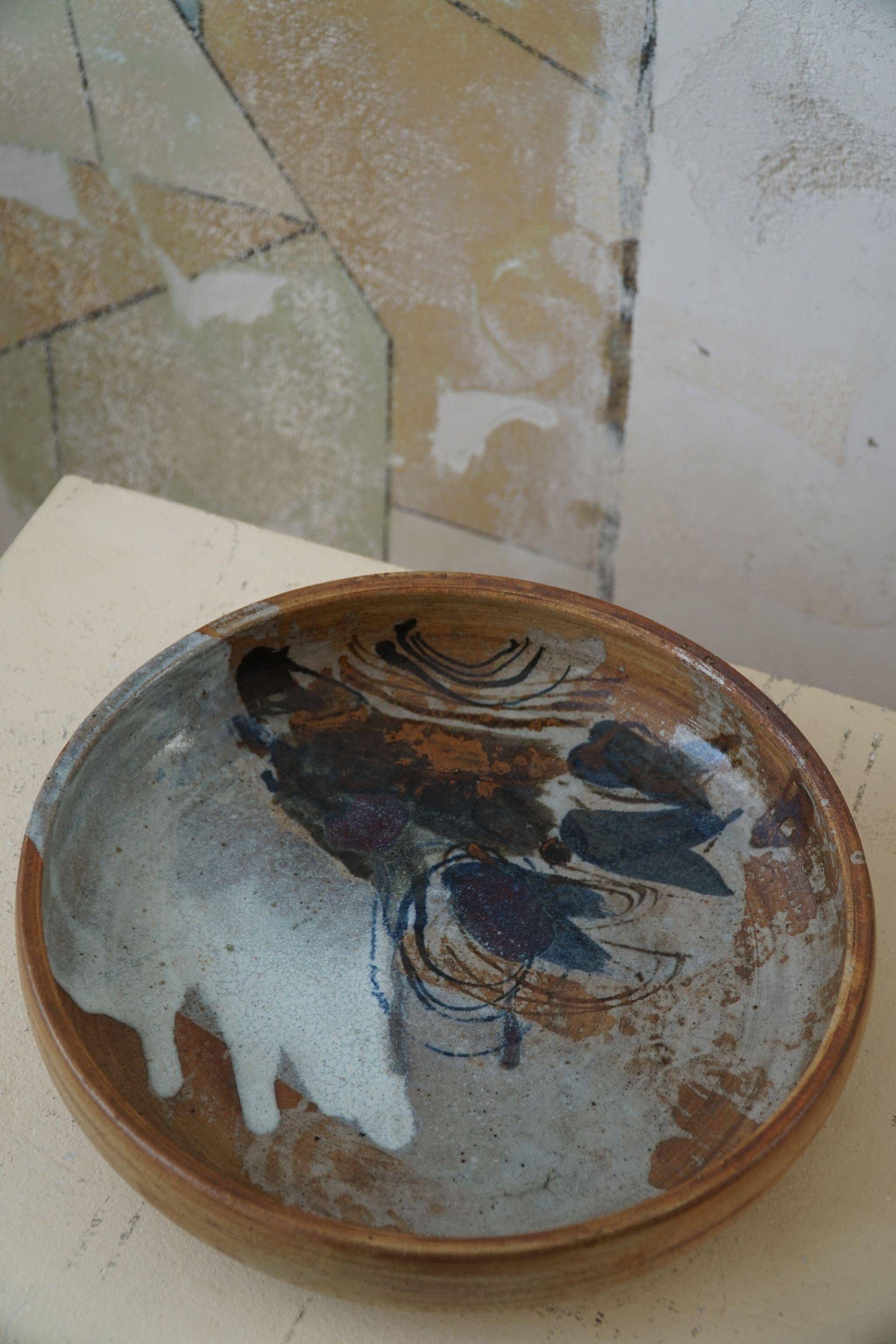 Large Mid-Century Ceramic Bowl by Conny Walther, 1970s