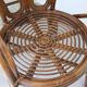 Fauteuil feuille bambou et rotin 1970 vintage