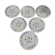 Lot de 6 assiettes plate Arcopal Véronica Myosotis fleur bleu vintage