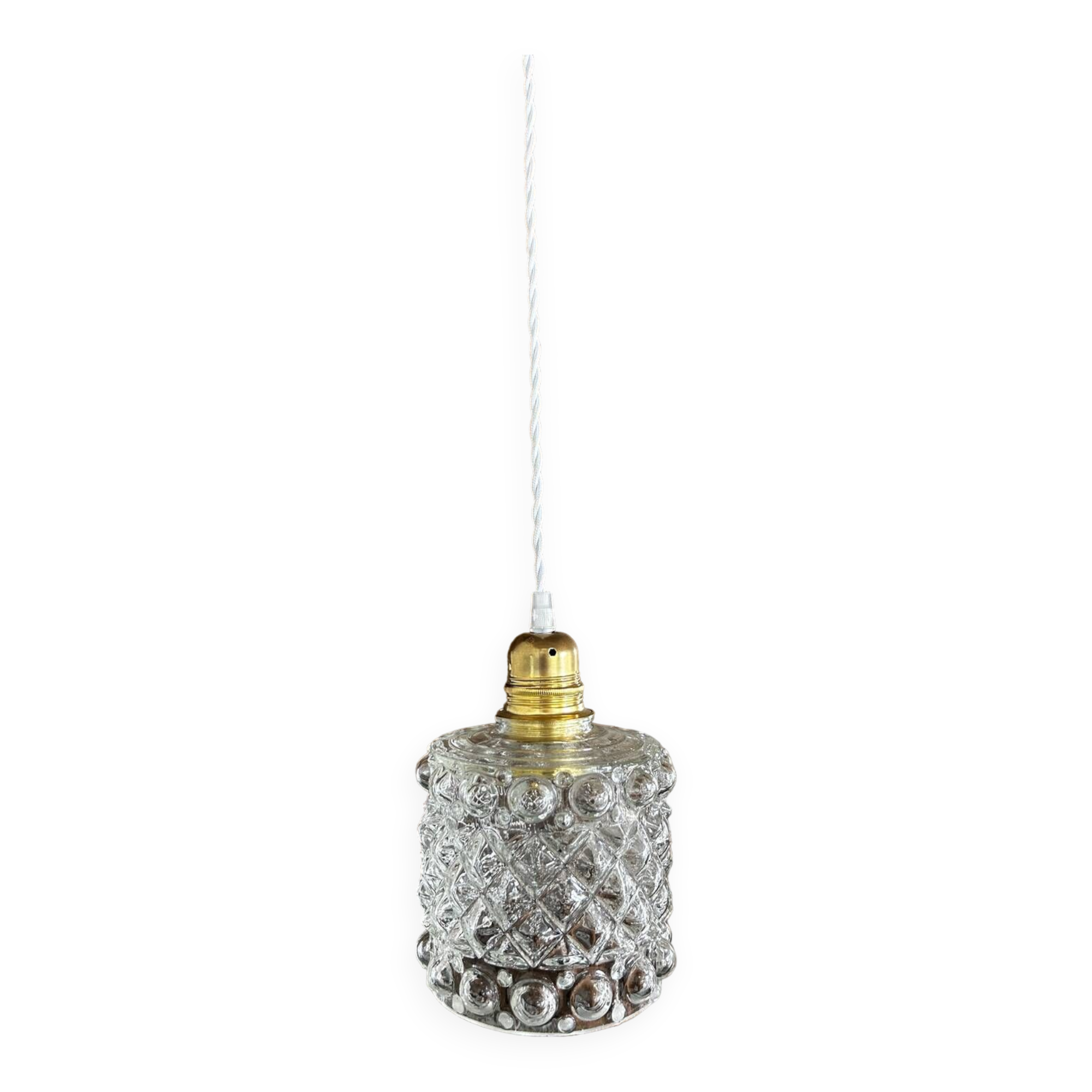 Modern vintage glass globe pendant light