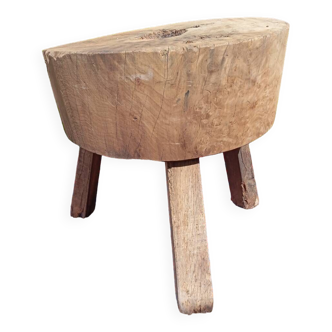 Brutalist table in solid oak