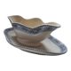 Martainville Ironstone Gravy Boat – Salins R&A – Blue Decor, One-Piece Piece