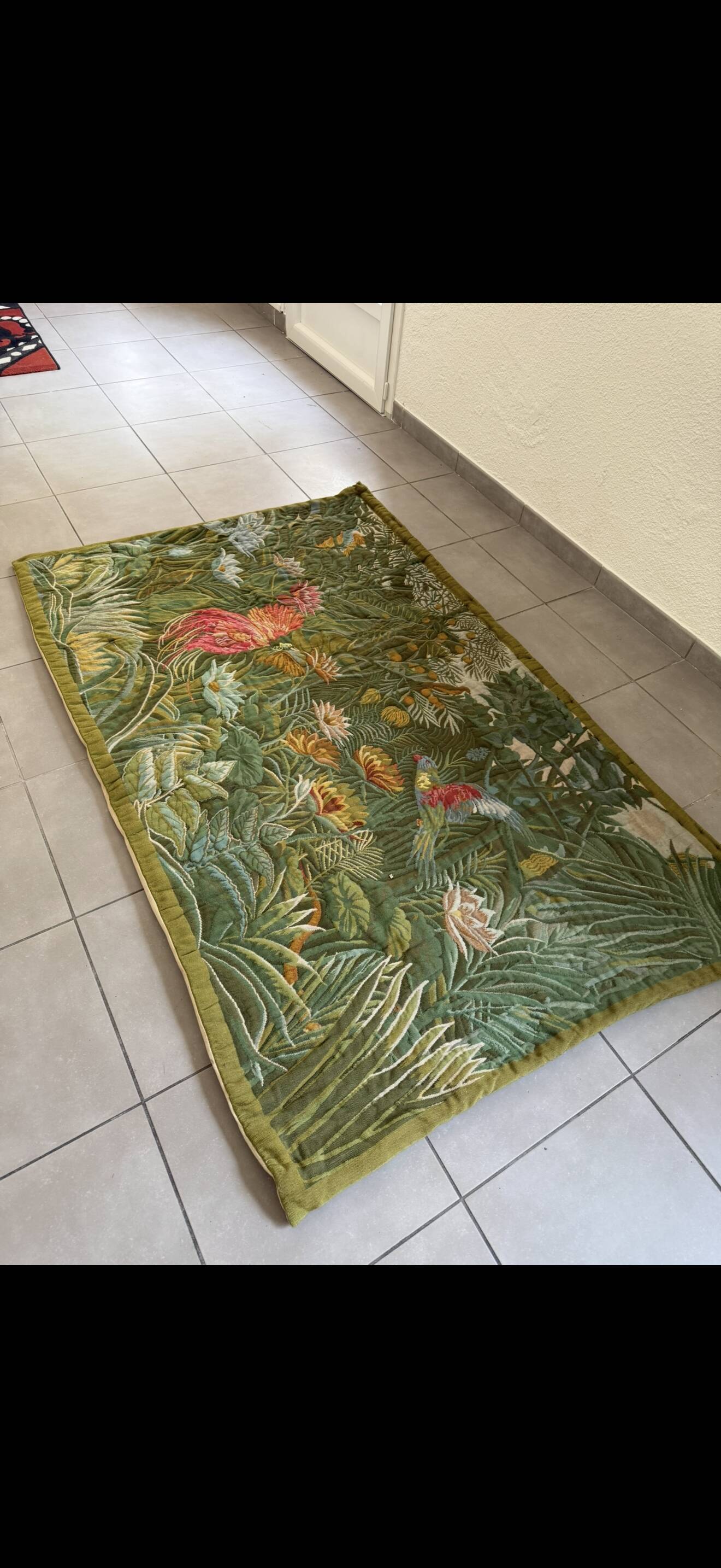 Tropical forest wall tapestry La Filandière Paris no. 123, 1960