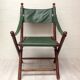 Fauteuil pliant ancien bambou et cuir