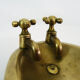 Soap holder or empty pocket vintage brass bathtub shaped. Year 60