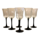 6 verres à eau « Octime » Luminarc noir