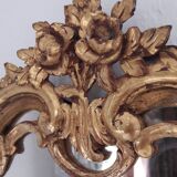 Louis XV-style gilded wood mirror - 55x42cm